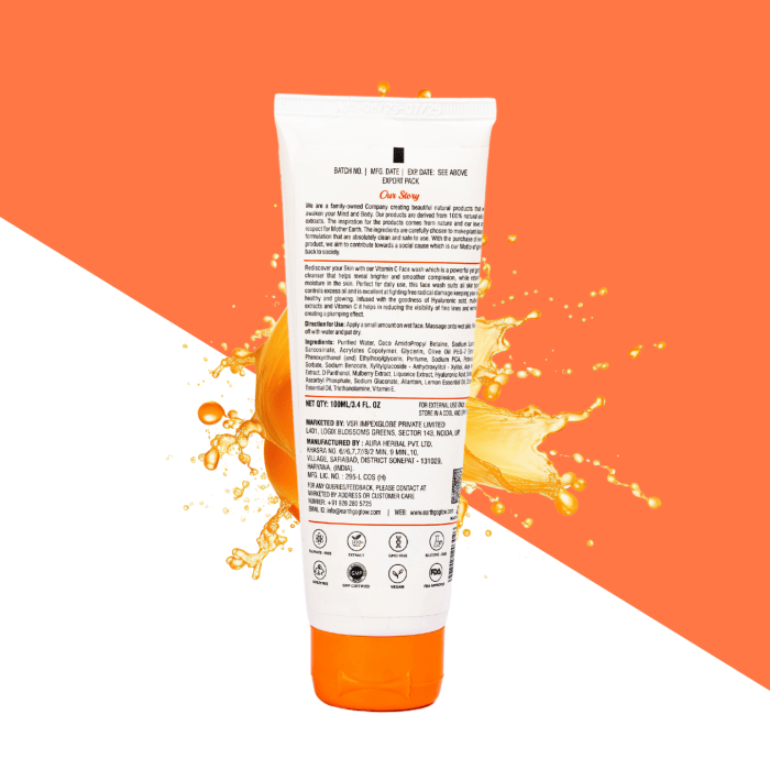 Vitamin C Face wash Back image