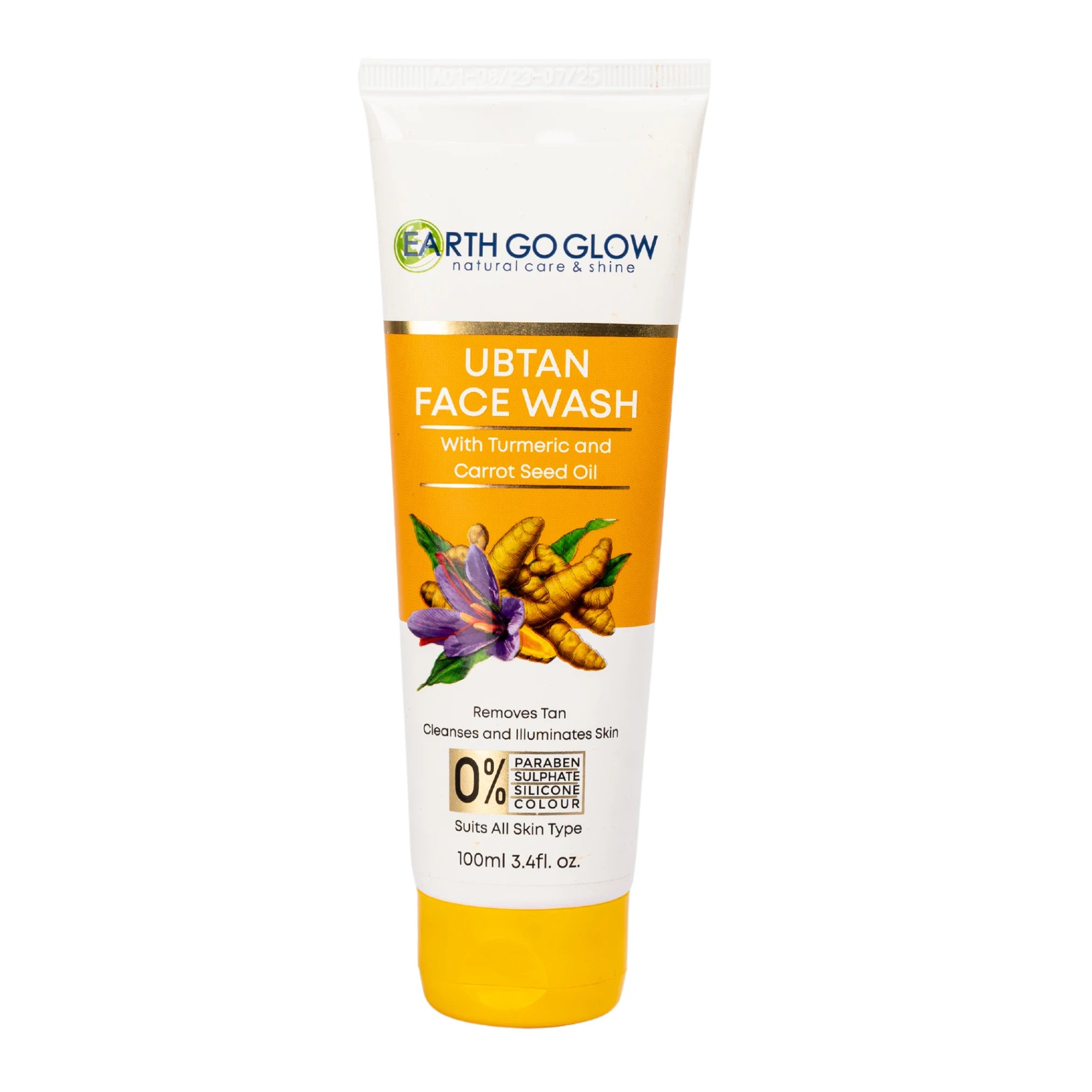 UBTAN FACE WASH WITH TURMERIC & SAFFRON FOR TAN REMOVAL 100ml