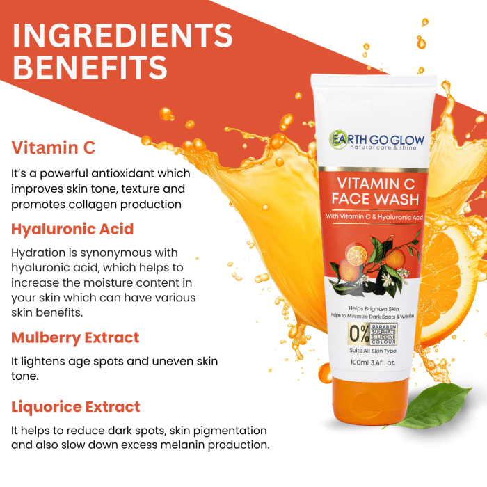 Ingredients Benefits of Vitamin C Face wash