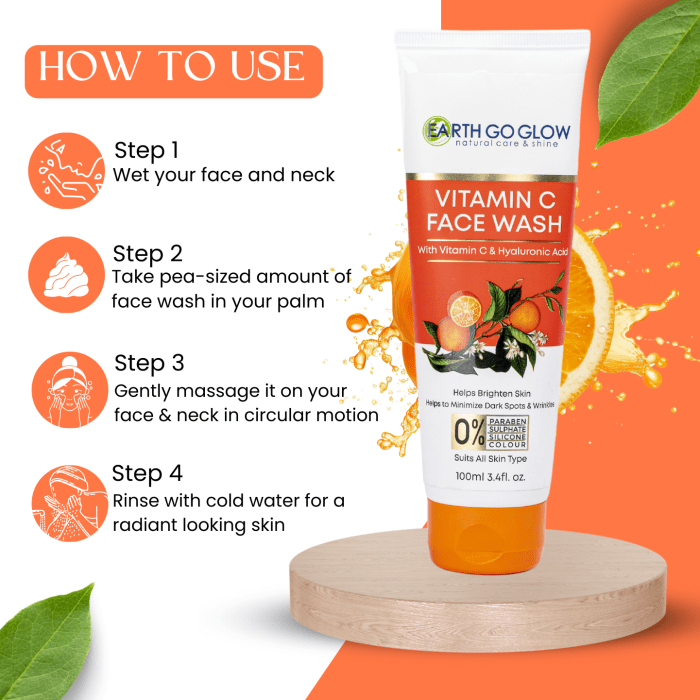 How to use Vitamin C Face wash